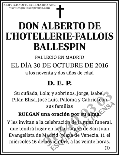 Alberto de L´Hotellerie-Fallois Ballespin